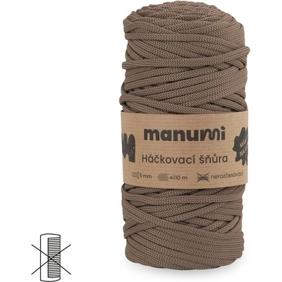 Manumi háčkovací polyesterová šňůra 5 mm mokka - 1 ks