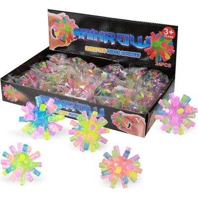 Míček skákací se soft ostny barevný pastelový s bodlinkami 5 barev