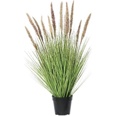 Umelá tráva v kvetináči 80 cm hnedá