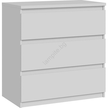 FORTE Комод с чекмеджета mao, бял (fr0037)