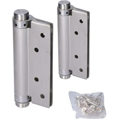 Samozavírací pružinový závěs 150 mm, pro dveře do 30 kg, INOX, 1 pár