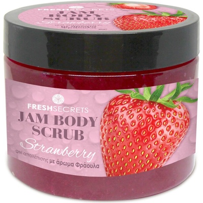 Madis Fresh Secrets JAM Body scrub nourishing strawberry Želé telový peeling jahoda 320 ml
