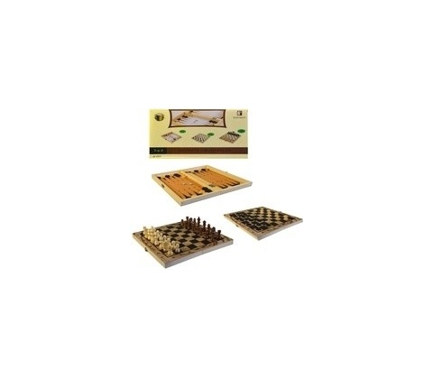 Šachy, Dáma, Backgammon 29 x 29cm
