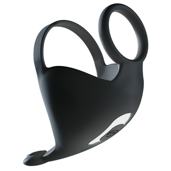 Image 1 of Rebel Cock Ring with RC Ball Massager Black