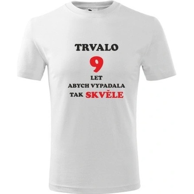 bílá dětské tričko dívčí trvalo 9 let