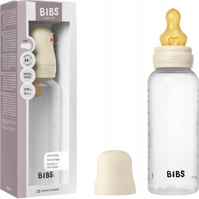Bibs antikoliková fľaša s kaučuk cumlíkom Ivory 270ml
