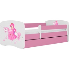 Kocot kids Babydreams princezna na koni růžová se šuplíky s matrací