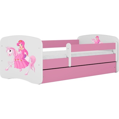 Kocot kids Babydreams princezna na koni růžová se šuplíky s matrací