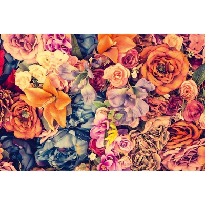 DIMEX ART Флизелинов фототапет винтидж цветя 375 x 250 см