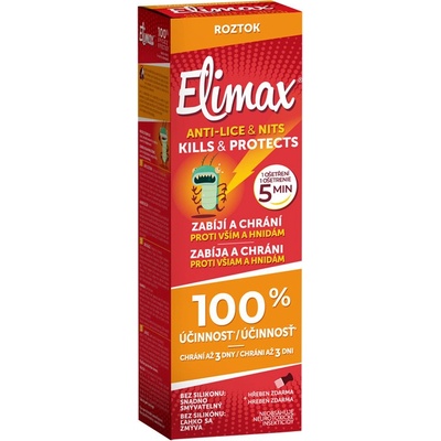 Elimax Účinný roztok 100 ml + kovový hrebeň