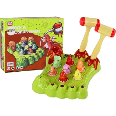 Lean Toys Hra Wack-A-Mole Dinosaurs Board Two Hammers Green Lights Sounds