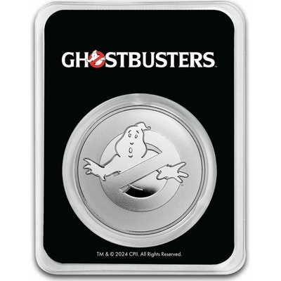 9Fine Mint Stříbrná mince 2 $ Ghostbusters No Ghost Logo TEP 2024 1 oz