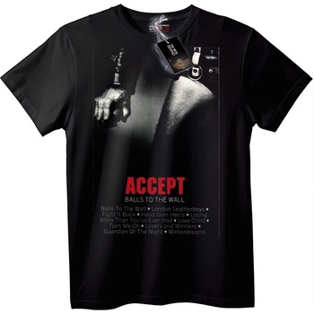 NOONEBRAND Тениска ACCEPT Топки до Стената - 4XL, Black