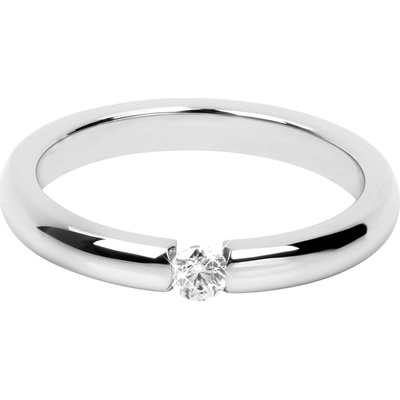 Troli něžný ocelový prsten s krystalem TO2058