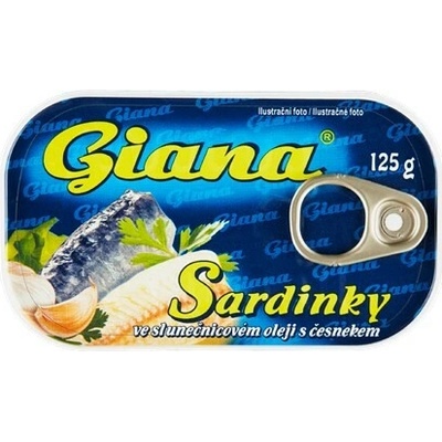 Giana Sardinky v oleji s česnekem 5 x 124 g