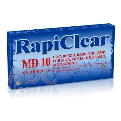 RapiClear MD 10 multidrug 10 IVD test drogový na automatická diagnóza 1 ks