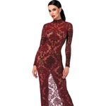  Дълга рокля, прозрачна и елегантна, размер S - Kink Royal Long Dress (NOIR000087)