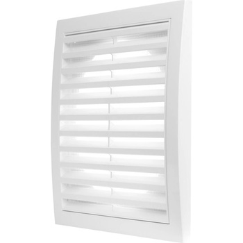 Image 1 of Dalap Пластмасова вентилационна решетка с мрежа и фланец Dalap GP 150 RNFI ASA, 200x200 мм / Ø 150 мм, бяла (2044)