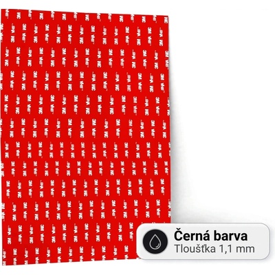 3M VHB 5952F Oboustranná vysokopevnostní akrylová páska A4 210 mm x 295 mm černá