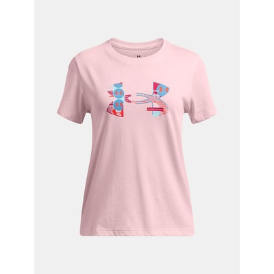 Under Armour UA Big Logo UA Fill SS Тениска за момичета Under Armour | Rozov | Момичешки | 140/152
