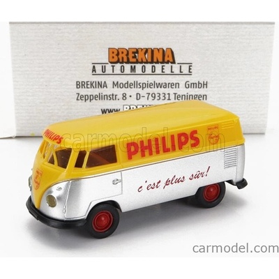 Brekina plast Volkswagen T1 Van Philips 1960 Stříbrná Žlutá 1:87