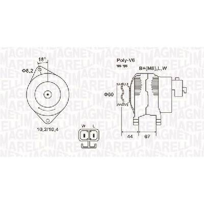 Alternátor MAGNETI MARELLI 063731526010