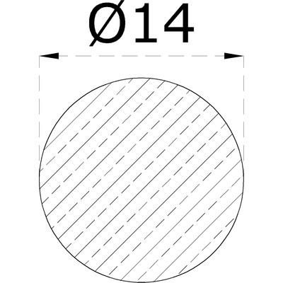 DOPRODEJ tyč ø 14 x 2000 mm, kartáčovaná nerez AISI 304