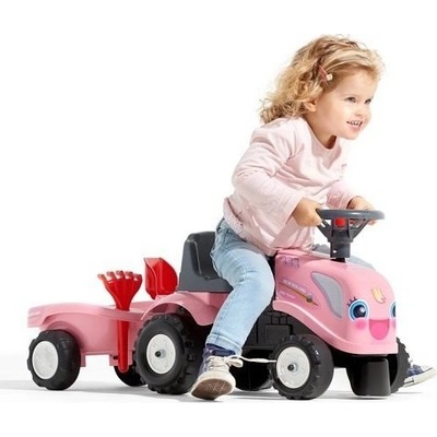 FALK 288C Baby Girls New Holland T7 s vlečkou a lopatkou s hrabličkami