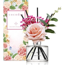 Cocodor aroma difuzér s tyčinkami a květinami Flower Rose Pure cotton 200 ml