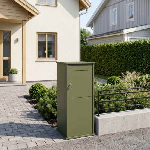 vidaXL Пощенска кутия Маслиненозелено 50 x 52 x 100 cm Стомана (8012582)