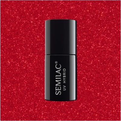 Semilac gél lak 025 Glitter Red 7 ml