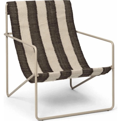 Ferm Living Křeslo Desert Lounge Chair, cashmere/chocolate