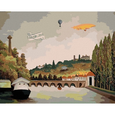 Zuty Malování podle čísel POHLED NA MOST V SEVRES A KOPCE CLAMART HENRI ROUSSEAU