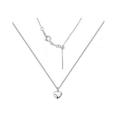 Nubis Stříbrný náhrdelník se srdcem crystals from Swarovski® crystal NB 0204-CR – Zbozi.Blesk.cz