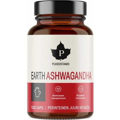 Puhdistamo Earth Ashwagandha BIO 120 kapslí