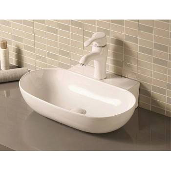 Image 1 of Inter Ceramic УМИВАЛНИК ВЪРХУ ПЛОТ ICB 491 56x39x13.5см ЦЕНТРАЛЕН ОТВОР БЯЛ (ICB 491)