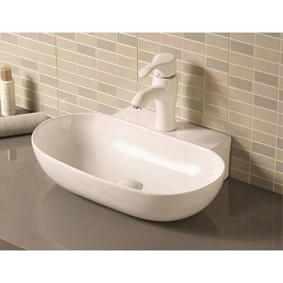 Inter Ceramic УМИВАЛНИК ВЪРХУ ПЛОТ ICB 491 56x39x13.5см ЦЕНТРАЛЕН ОТВОР БЯЛ (ICB 491)