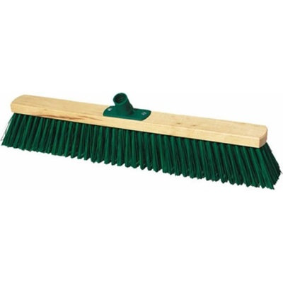 York Метла York, индустриална, дървена, с конусовидна резба, 40 cm, зелена