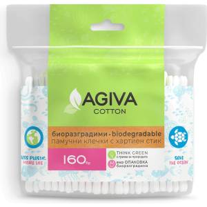 Agiva Биоразградими клечки за уши Agiva - 160 броя (1671432)