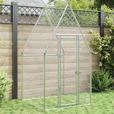vidaXL Klec pro kuřata 100 × 100 × 190 cm pozinkovaná ocel stříbrná 9799.172549