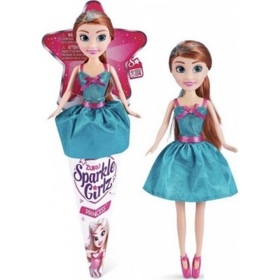 Zuru Princezna Sparkle Girlz v kornútku zelené šaty
