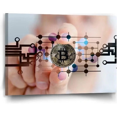 Sablio Obraz Bitcoin Varianta: 60x40cm