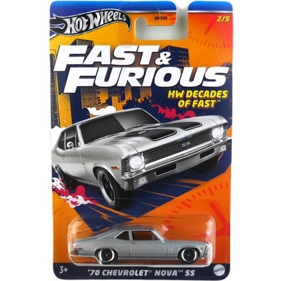 Mattel Hot Wheels Fast and Furious Decades Of Fast 70 Chevrolet Nova SS