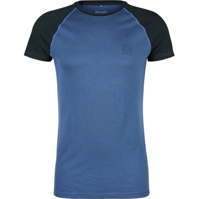 Stoic Мъжко мериносово термобельо Stoic Merino180 BengtSt. S/S Merino base layer - Black / Light Navy Blue - размер 4XL (015-2082-0618)