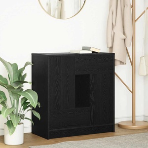 vidaXL Бюфет с чекмеджета и вратички, черен дъб, 70, 5x34x74, 5 см (861842)
