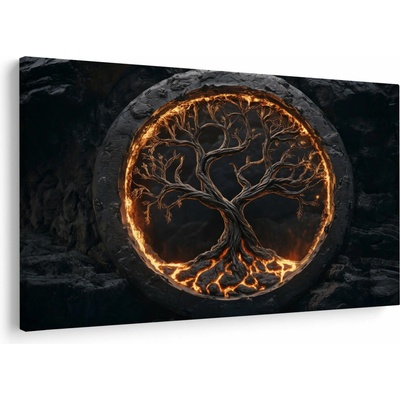 Obraz – Strom života v láve I., jednodielne 150x100 cm