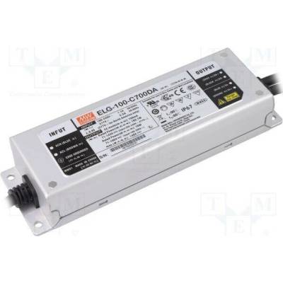 MEAN WELL ELG-100-C700DA Napájecí zdroj: spínaný; LED; DALI; 100W; 71÷143VDC; 700mA; IP67