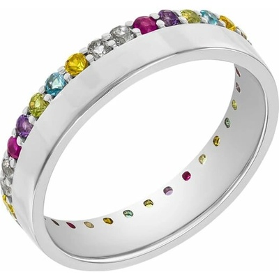 Eppi Zlatý eternity prsteň plný drahokamov Joille R36468