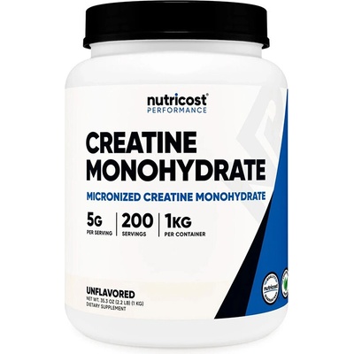 Креатин Монохидрат (микронизиран) 1 kg прах | Nutricost (92123 (030201) NC)