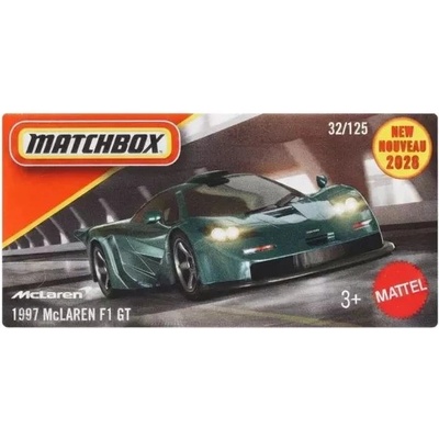 Mattel Matchbox: Малка кола в картонена кутия 1997 McLaren F1 GT (JHP84)